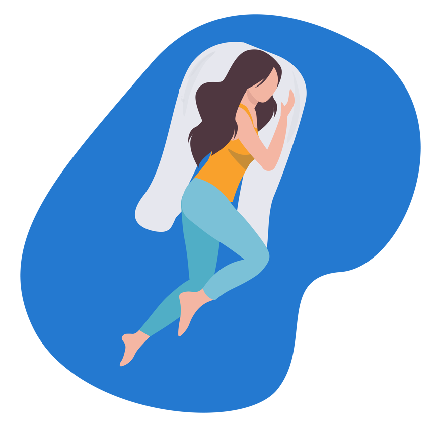 dormir avec un oreiller en forme de u